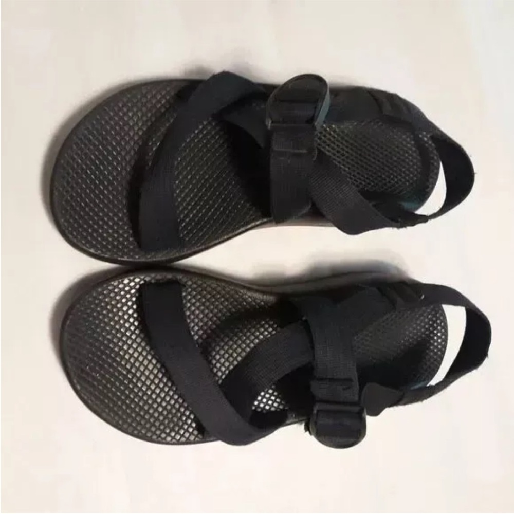 Chaco Men Size 8M Sandals Buckle Ankle Strap Black Blue Open Toe Classic Z1Sport